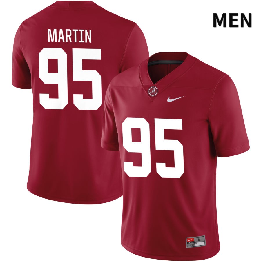 Alabama Crimson Tide Men's Jack Martin #95 NIL Crimson 2022 NCAA Authentic Stitched College Football Jersey QD16X63BN
